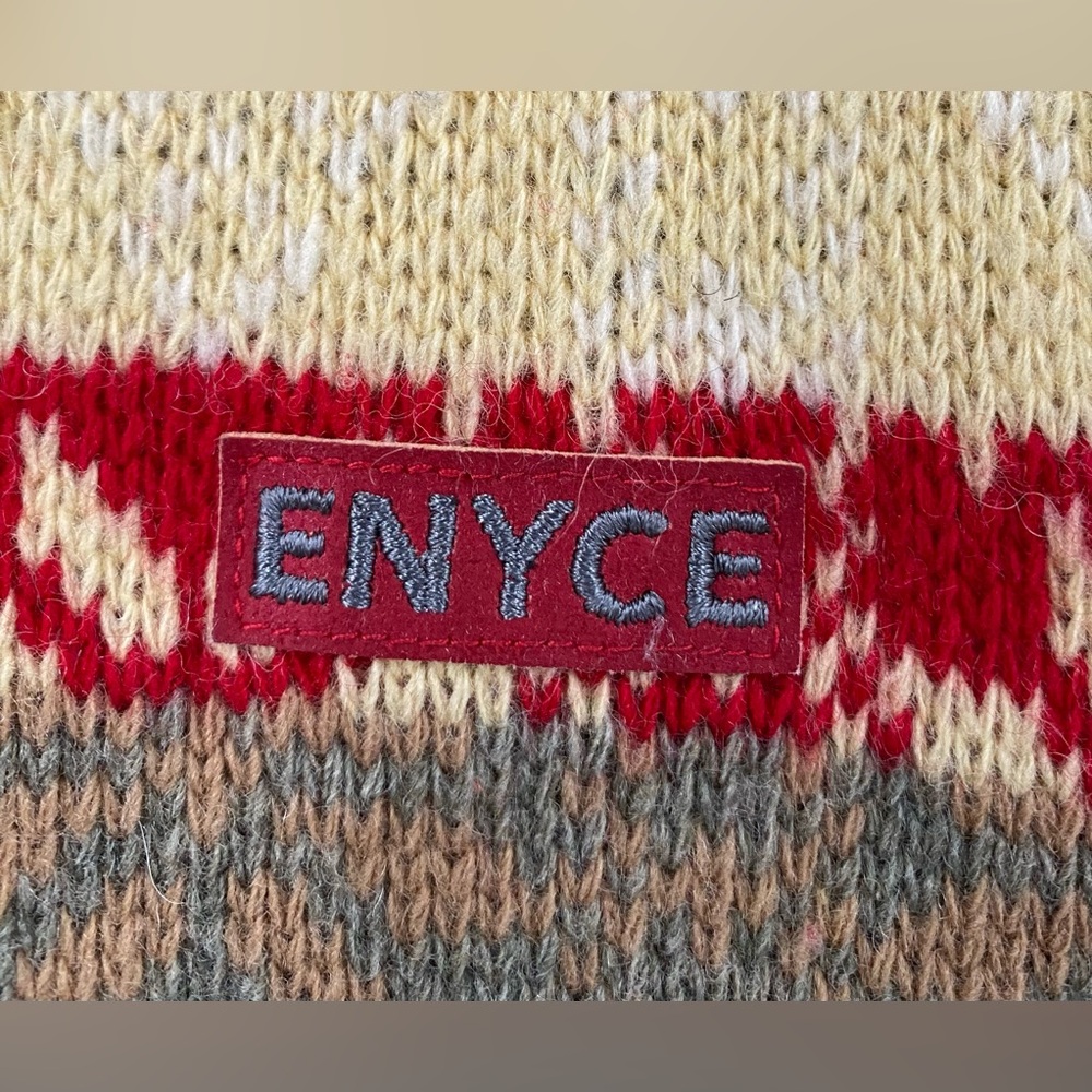 Vintage 90’s Enyce 100 % Wool Fair Isle Patterned Knit Sweater Men’s Size Large - Picture 3 of 7